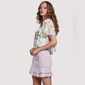 Sweet Pea Lilac Floral Top NWT